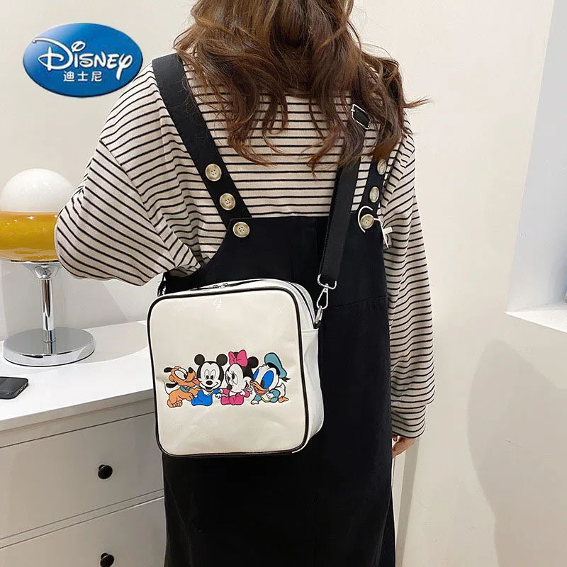 

Новая дамская сумочка Disney 2022 с Микки Маусом, милая мультяшная дамская сумка-мессенджер на одно плечо, Вместительная дорожная сумка на молни...