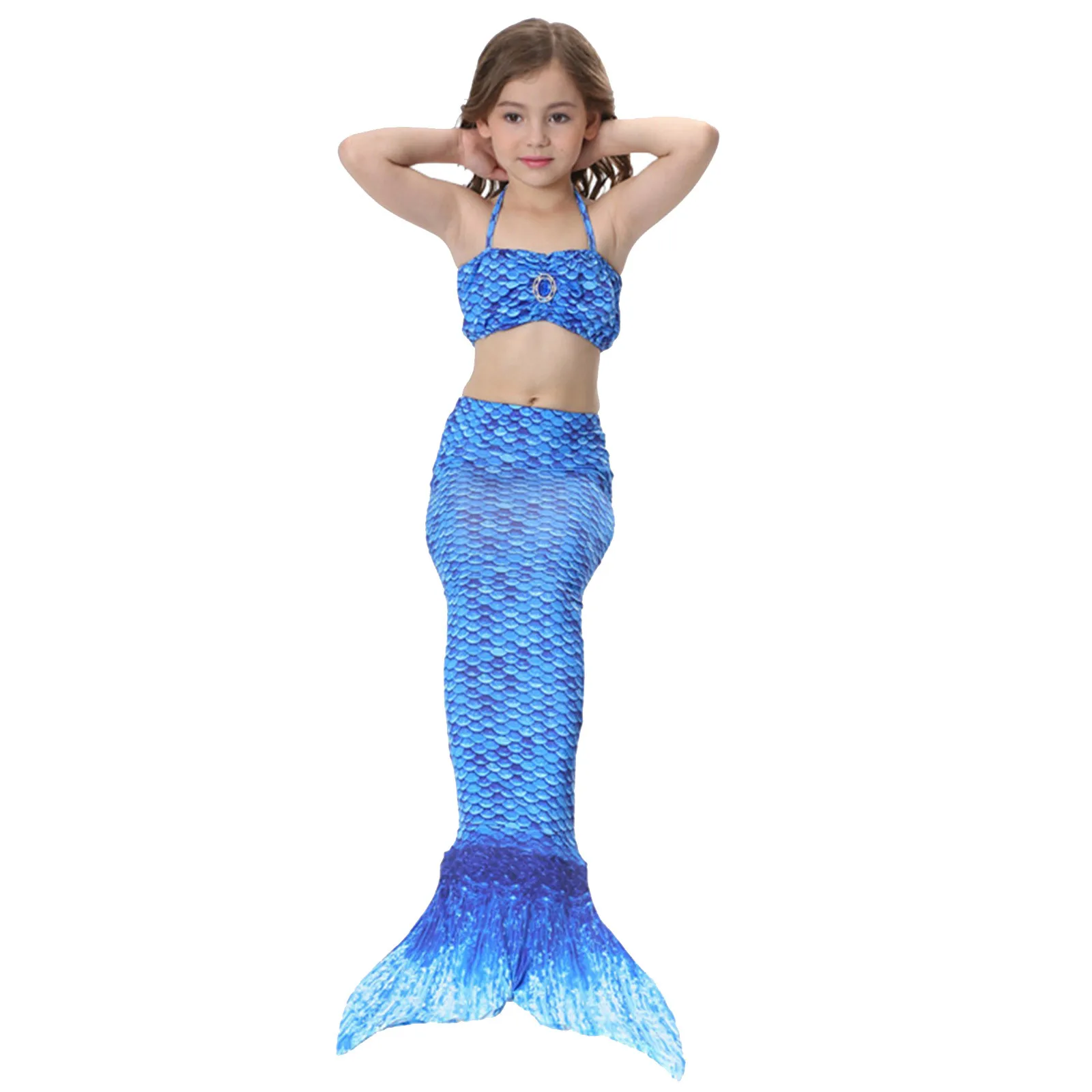 

Toddler Kids Girls Bikini Sets Halter Mermaid Swimwear Top Shorts Sets Swimwear Swimsuit Summer Beachwear 3 Pieces Bathing Suits