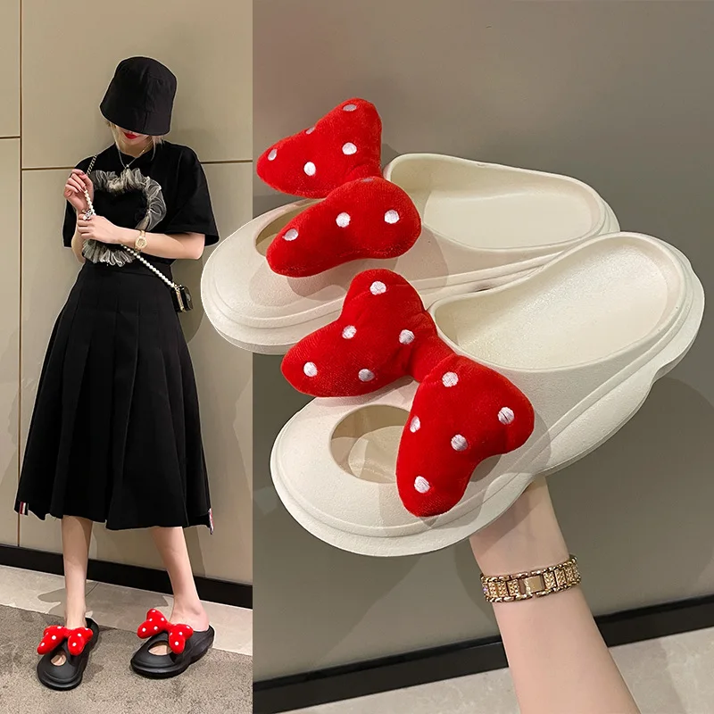 

Women's Sweet Sandals and Slippers New 2022 New Baotou Sandals Women's Summer Outer Wear Thick Bottom Two Wear Lazy Sandals