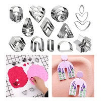 stainless steel polymer clay earring cutters baking mould handmade diy craft for kitchen baking designer jewelry making cake