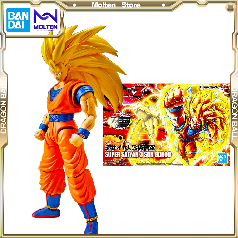 

Фигурка BANDAI со стандартным подъемом, фигурка Dragon Ball Z Super Saiyan 3, Son Goku, набор моделей аниме, сборка/сборка фигурок