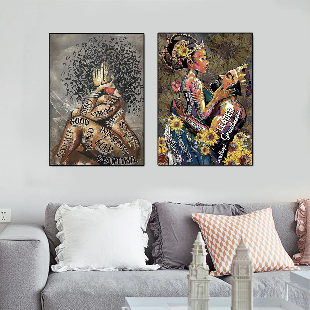 Настенная картина черный человек плакат афроамериканского человека Я