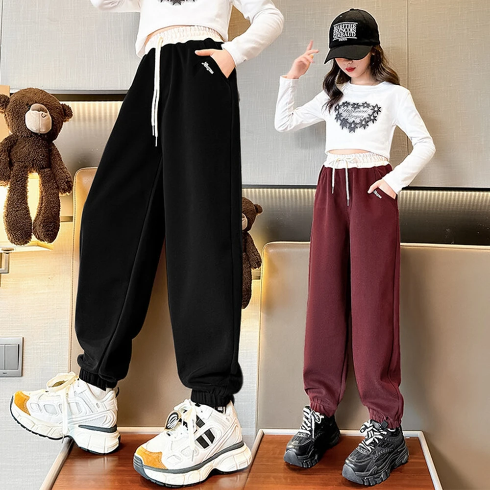 Брюки-карго для девочек-подростков спортивные штаны девочек повседневная одежда