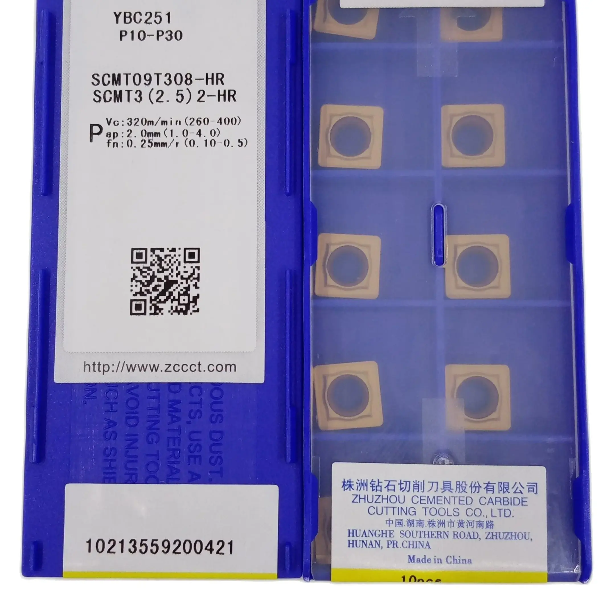 SCMT 09T308 HR YBC251 ZCC 100% ОРИГИНАЛЬНЫЕ ИНСТРУМЕНТЫ ИЗ цементированного карбида SCMT09T308-HR