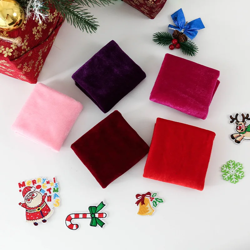 5 шт. 50x50 см однотонная бархатная ткань 100% хлопок для одежды Детское платье шляпа