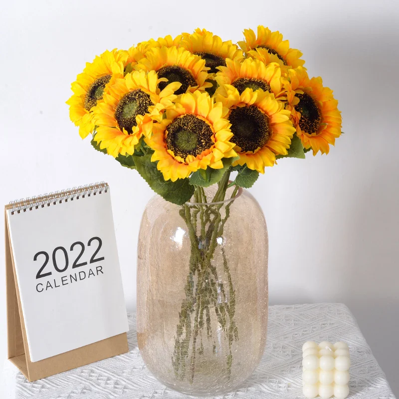 

3/5pcs Artificial Sunflower Bouquet Silk Sunflower Fake Flower DIY Wedding Bouquets Centerpieces Arrangements Party Home Decor