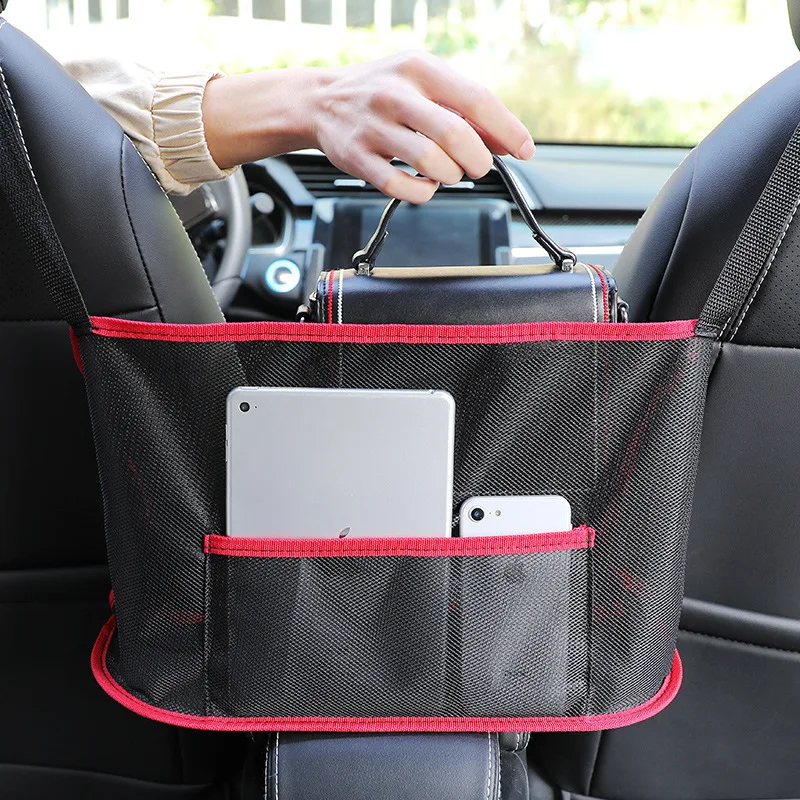 

Car Net Pocket Handbag Holder Car Seat Storage Between Seat Storage Pet Net Barrier Dog Net Barrier Auto Interior Accessories