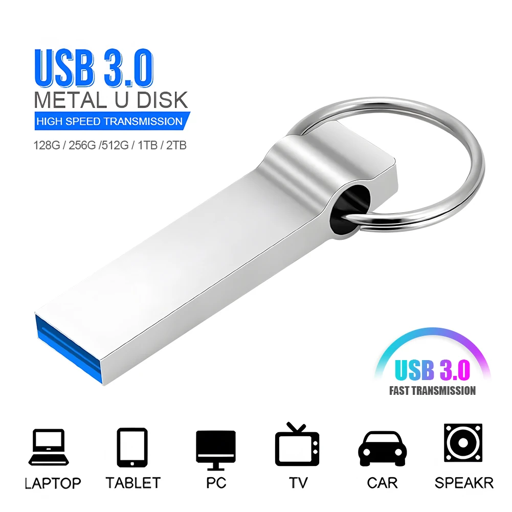 

Водонепроницаемый Металлический USB-флеш-накопитель, 128 ГБ, 256 ГБ, 512 ГБ, 1 ТБ