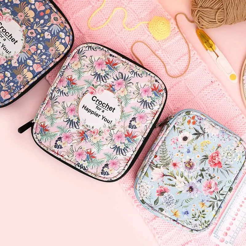Набор Для Ручного Вязания С Цветочным Узором Водонепроницаемая Сумка Хранения