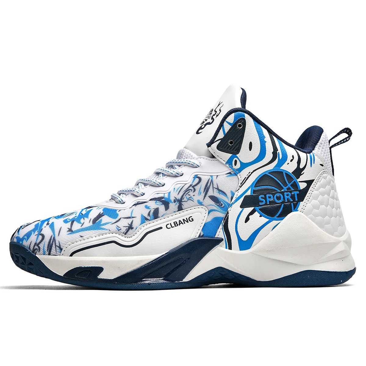 Basketball Shoes Breathable Men's Sneakers Thick Sole Non-slip Sport Shoes High Top Couple Comforthable Training Athletic Shoes