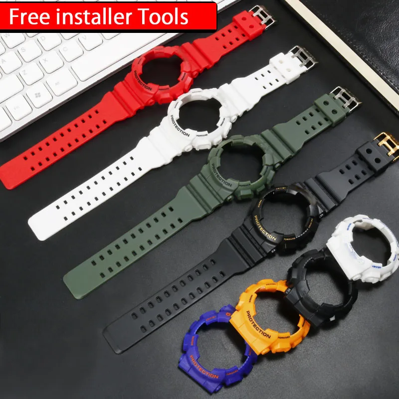 Для G-SHOCK GA100 GA110 GA120 GD100 GD120 чехол с ремешком для часов Casio gshock мужские матовые