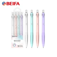 beifa 4pcs macaron cute press gel pen retractable signing pens bullet tip 0 5mm for school children kawaii stationery