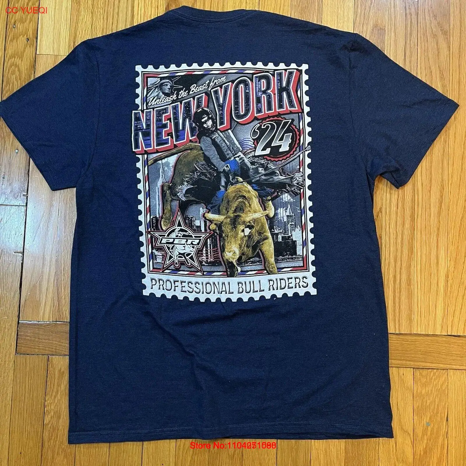Футболка Pro Bull Riders PBR New York 2024 UTB City РАЗМЕР БОЛЬШОЙ Бак Off