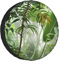 spare tire cover universal portable tires cover natural tropical plants car tire cover wheel protector weatherproof and