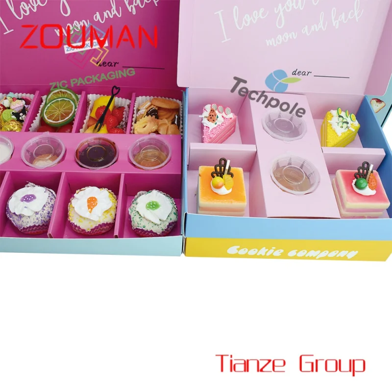 Картонная коробка для печенья складная картонная из крафт-бумаги безопасная