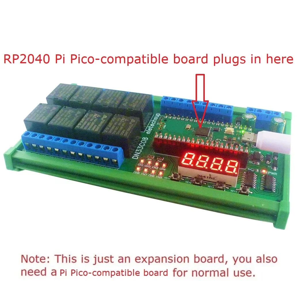 DC 12 В 24 8-канальный многофункциональный таймер задержки RS485 Modbus релейный модуль