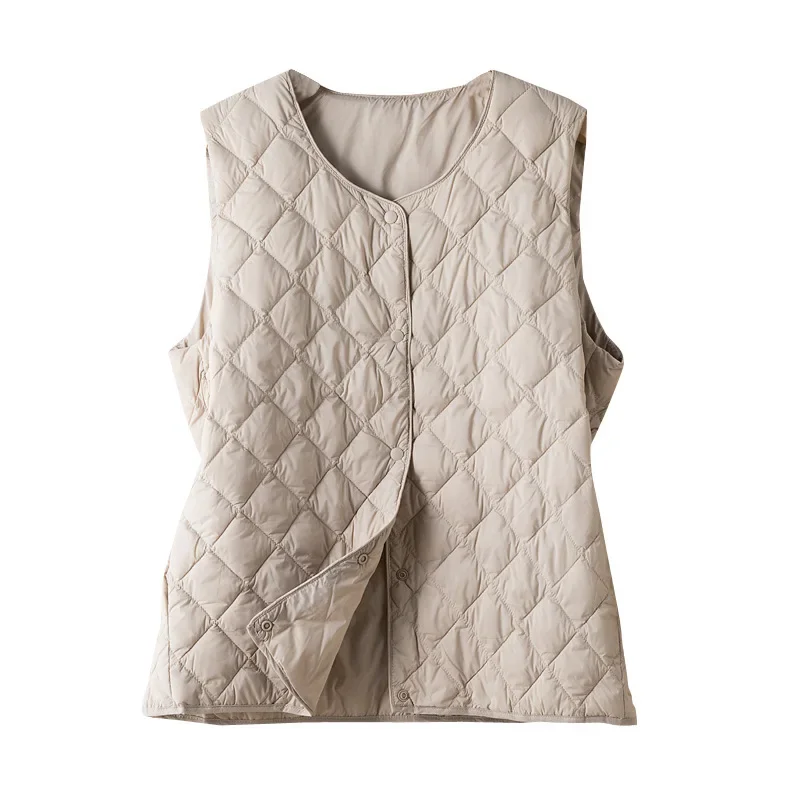 Осень/зима 2023 женский легкий хлопковый жилет пуховая хлопковая куртка с