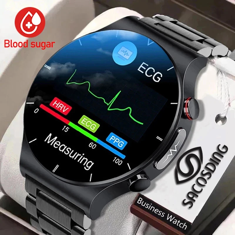 

Новинка 2023, неинвазивные Смарт-часы с функцией измерения уровня сахара в крови, часы с функцией измерения ЭКГ, PPG, HRV и пульсометром для Huawei, Xiaomi