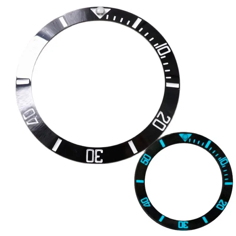 Smooth 38mm 40mm BGW9 Luminous Ceramic Bezel Insert For Seiko Rlx Submarine Gmt Skx007 Seahorse 300m Watch Ring Insert MOD Parts