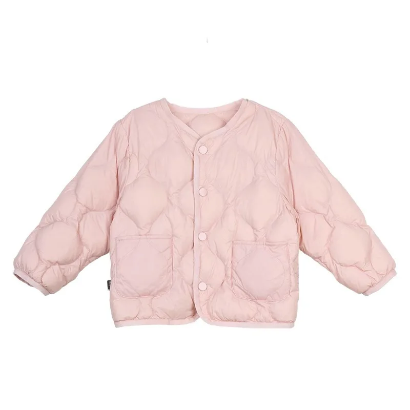 Длинная и короткая пуховая куртка для маленьких девочек модель 2024 года детское