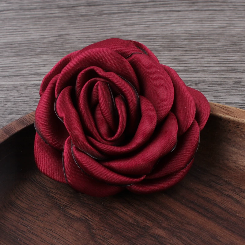 

Атласные цветы для волос 6 см, 10 шт.