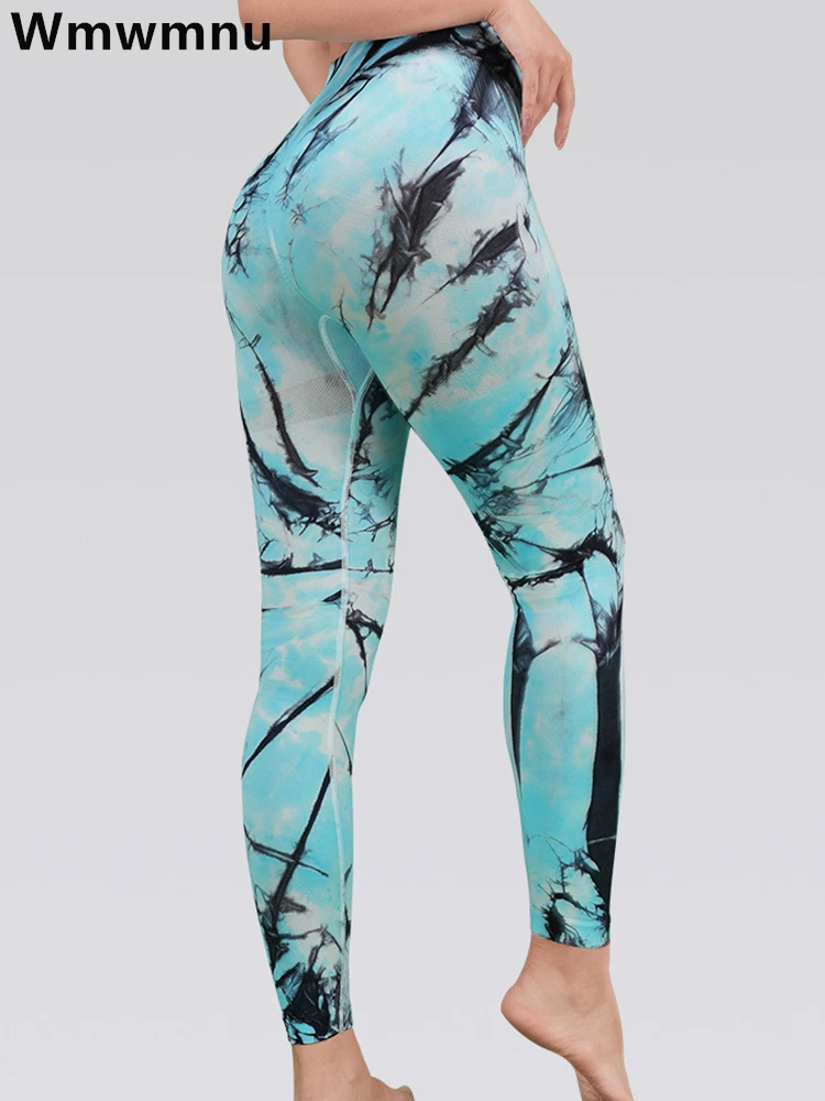 

Gym Ankle-length Legginsy Tie Dye High Waist Yoga Leggins Pants Women New Skinny Seamless Leggings Pantalones Fashion Casual