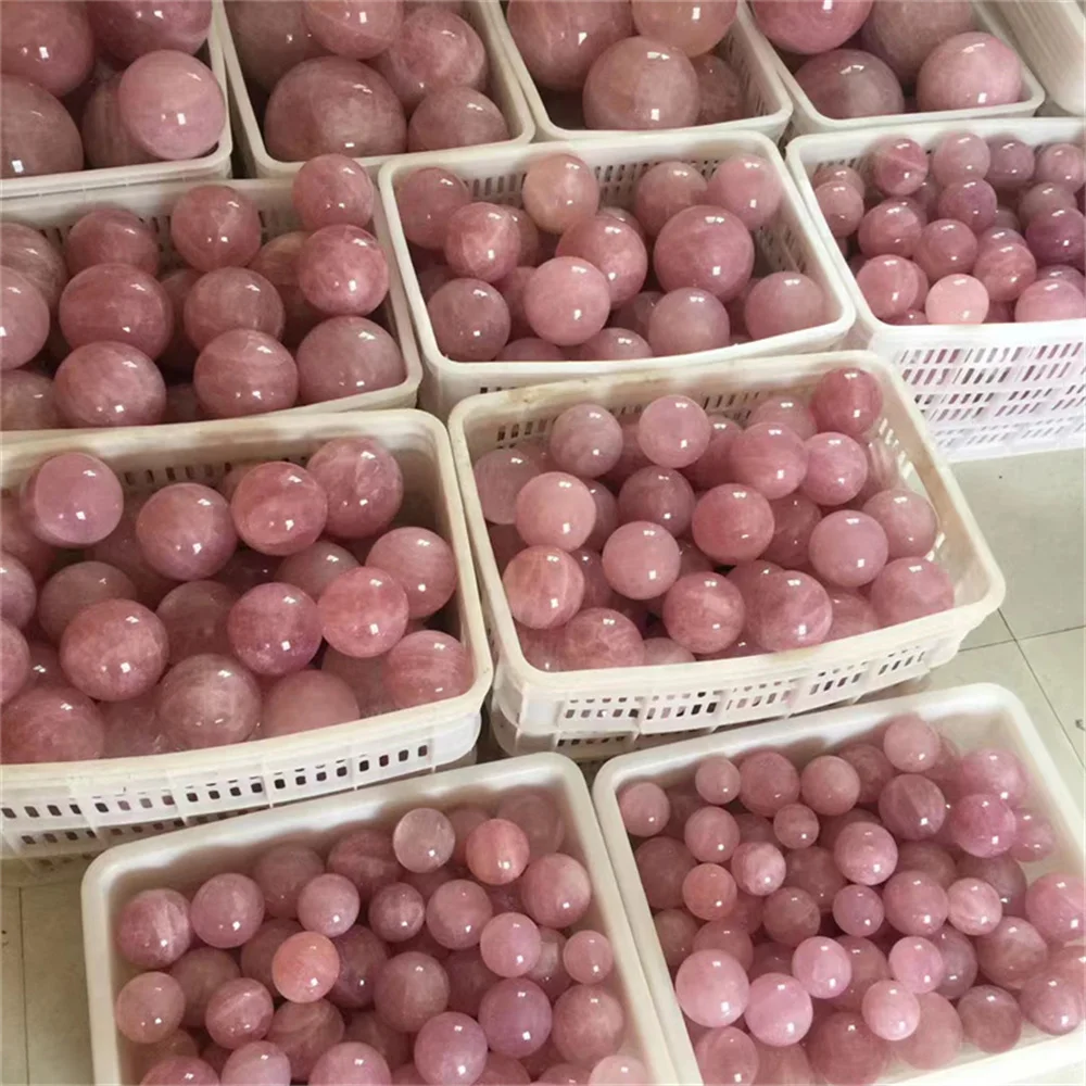 Натуральный розовый хрустальный шар Gemston Reiki восстанавливающие розовые