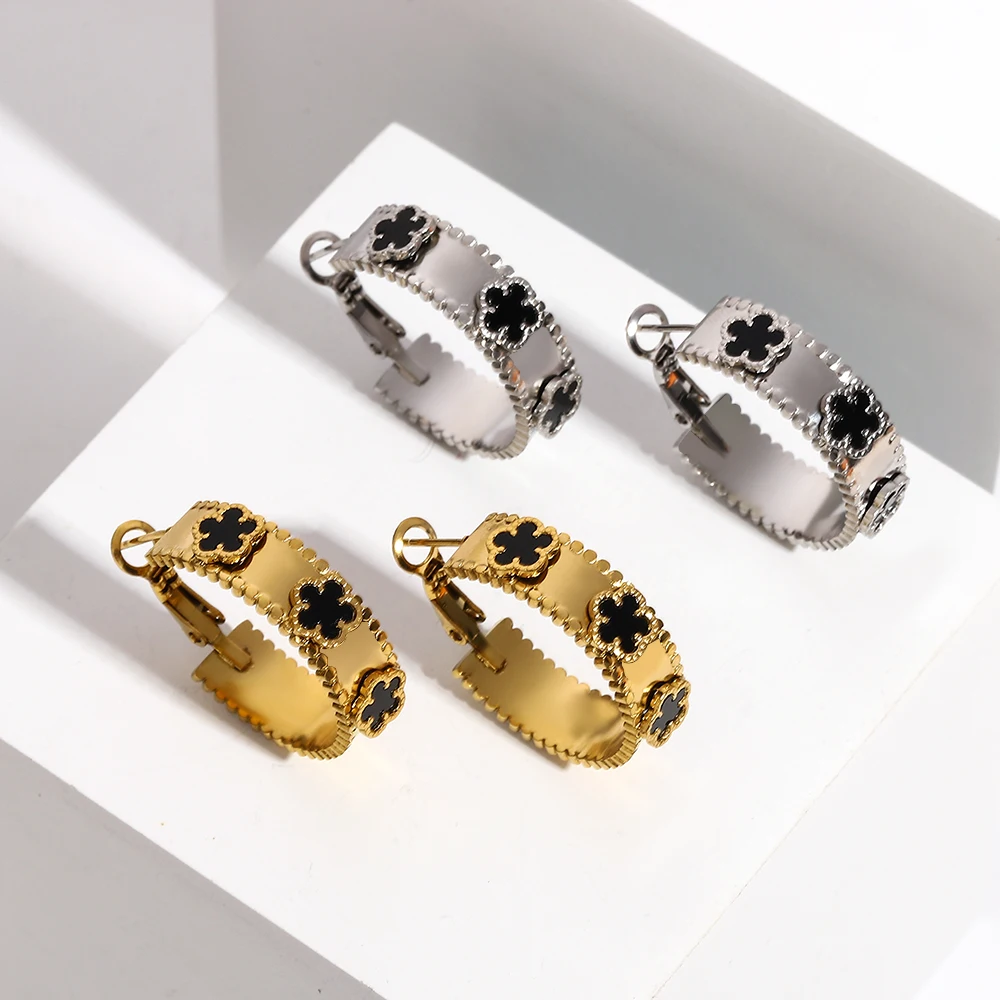 Серьги-кольца Greatera золотого/серебряного цвета классические высококачественные