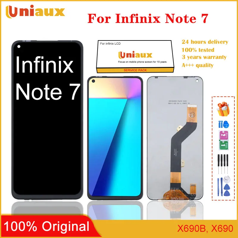 Оригинальный ЖК-дисплей для TECNO X690 X690B, детали для Infinix note7, сенсорный экран для tecno Note 7