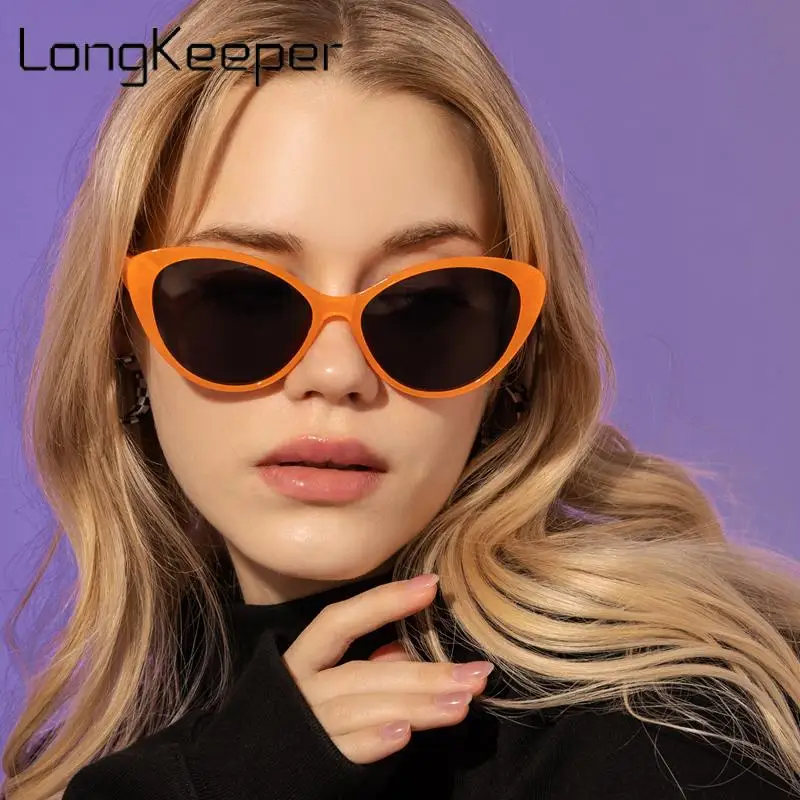 

Personality Cat Eye Sunglasses Trendy Driving Streamlined Sun Glasses Female Street Shooting Glasses Brand Designer UV 400