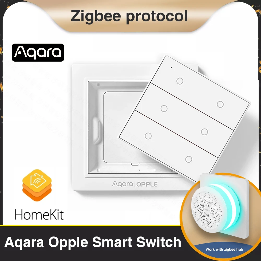 

Aqara Opple Wireless Switch No Wiring Required Smart Wall Switch App Control Light Switch for Mijia App