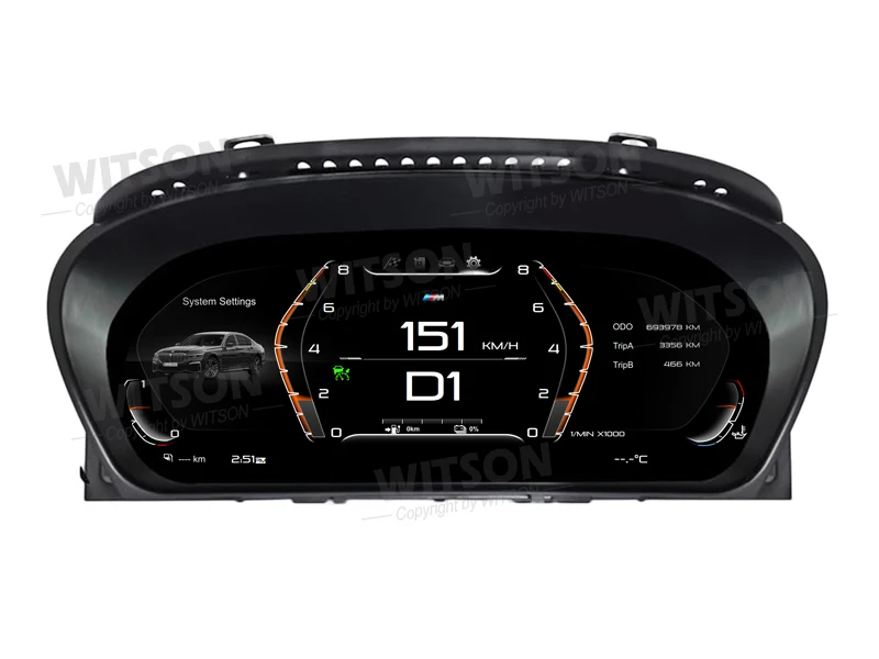 WITSON 12 3-дюймовый цифровой спидометр для BMW 5 серии E60 E61 6 E63 E64 2003-2009 ЖК-дисплей