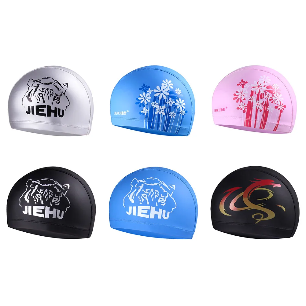 

Swimming Cap Swim Cap With Ear Pockets Long Hair For Men Ladies Hat Waterproof Breathable Comfortable PU Coated Swim Hat