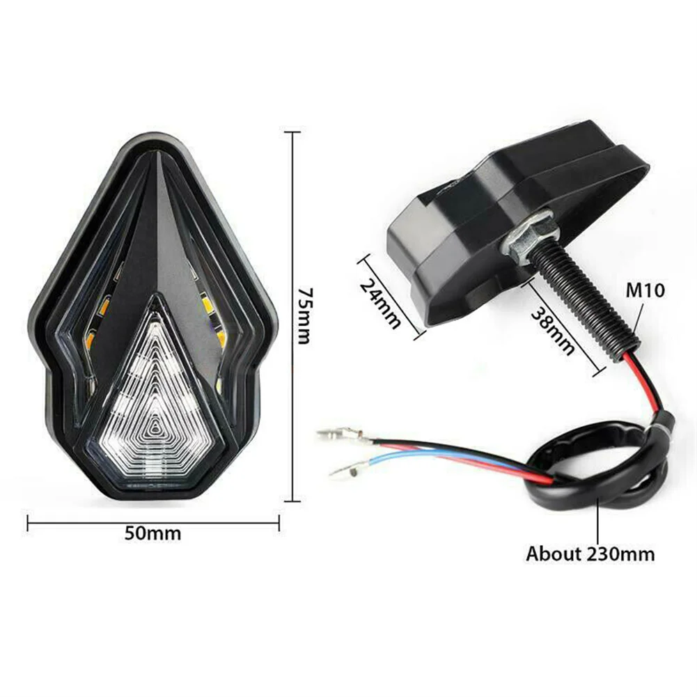 

Turn Signal Lights Motorcycle Indicator 2Pcs 3 Wire Accessories DRL Light Electric Cars Yellow+Blue (Pair Pack)