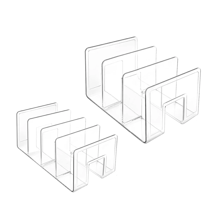 Purse Organizer For Closet Acrylic Clear Storage Organizers 2 PCS Different Size Divider Holder Shelf