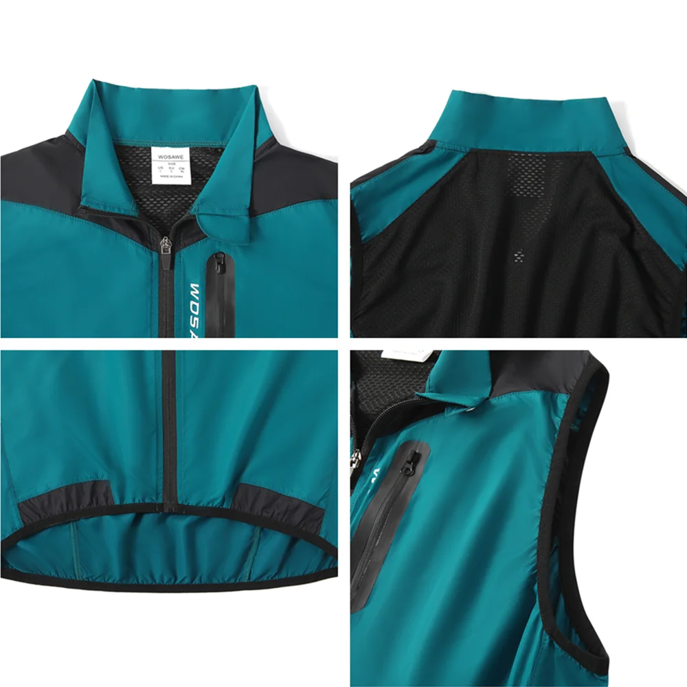 WOSAWE легкая мужская мотоциклетная куртка без рукавов ветрозащитная дышащая