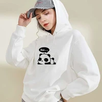 new korean fashion spring fall panda sleeping hoodie men women harajuku long sleeve sweatshirt oversized kangaroo pocket hoodie