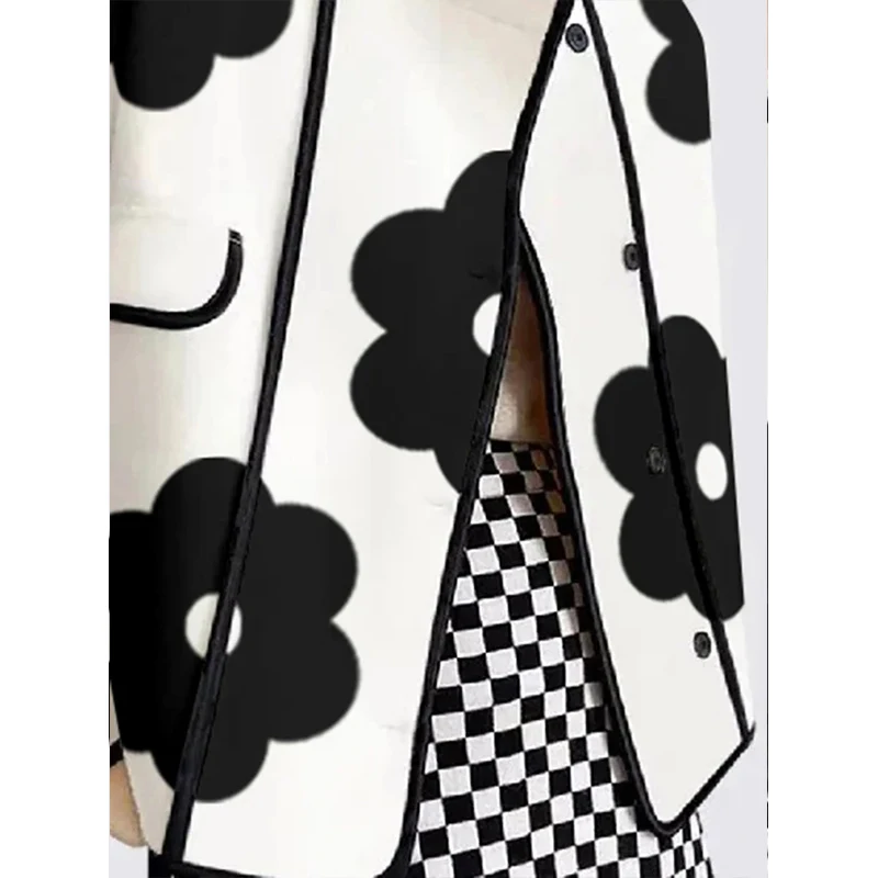 Freeacy женская куртка с цветочным принтом и воротником-стойкой шерстяное пальто