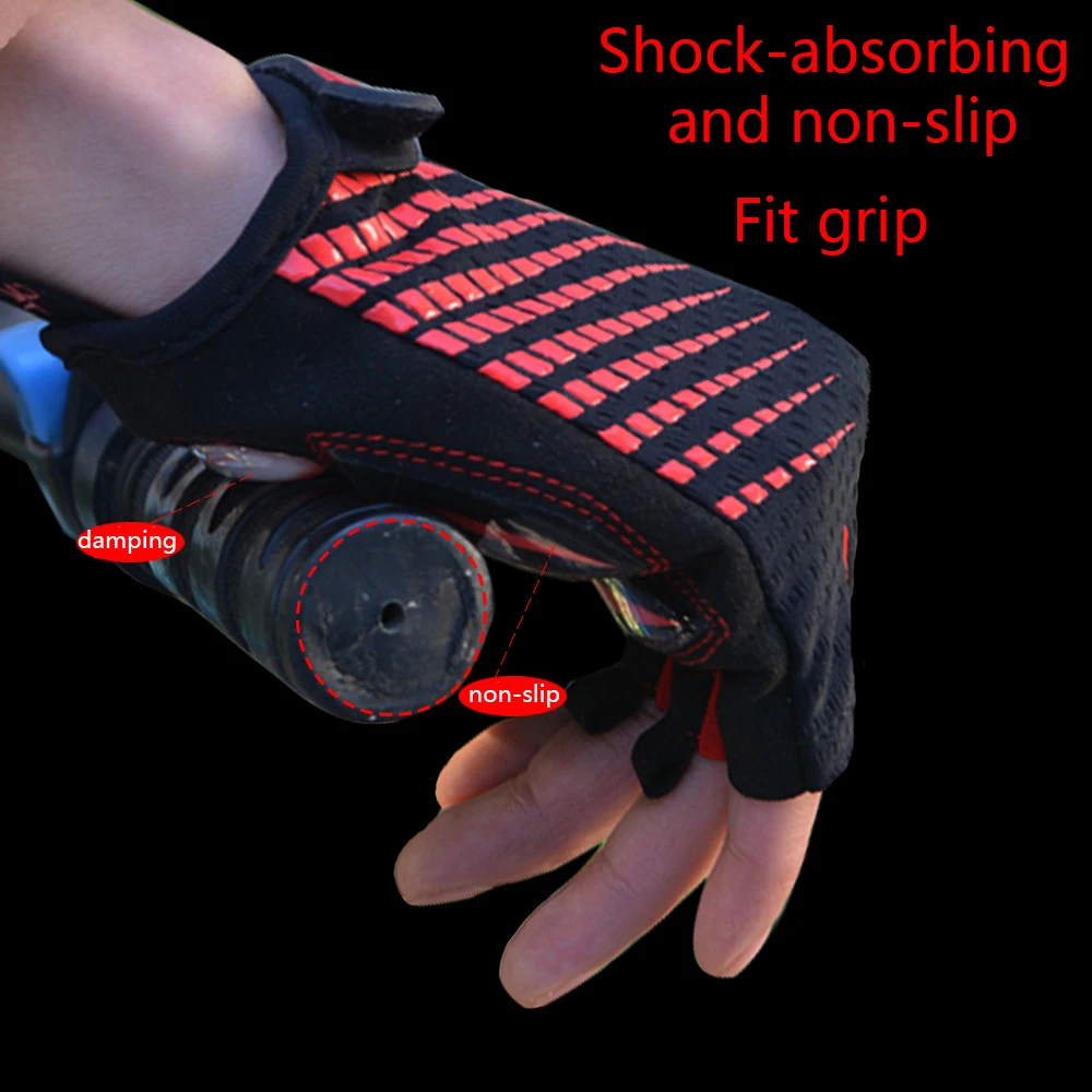 

Cycling Gloves Half Finger Bike Gloves 5MM Liquid Gel Pads Bicycle Gloves Shock-Absorbing Mountain Bike Gloves