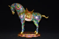 11 chinese folk collection old bronze cloisonne enamel don horse zodiac horse lucky gather fortune office ornament town house