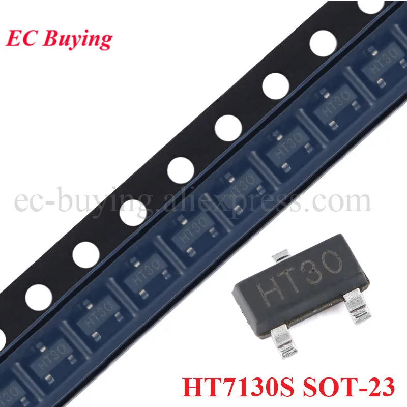 50/10 шт. HT7130S SOT-23 HT7130 7130 7130S SOT23 Выход 3,0 В/100 мА Низковольтный Линейный Регулятор Отсева LDO Чип IC Оригинальный