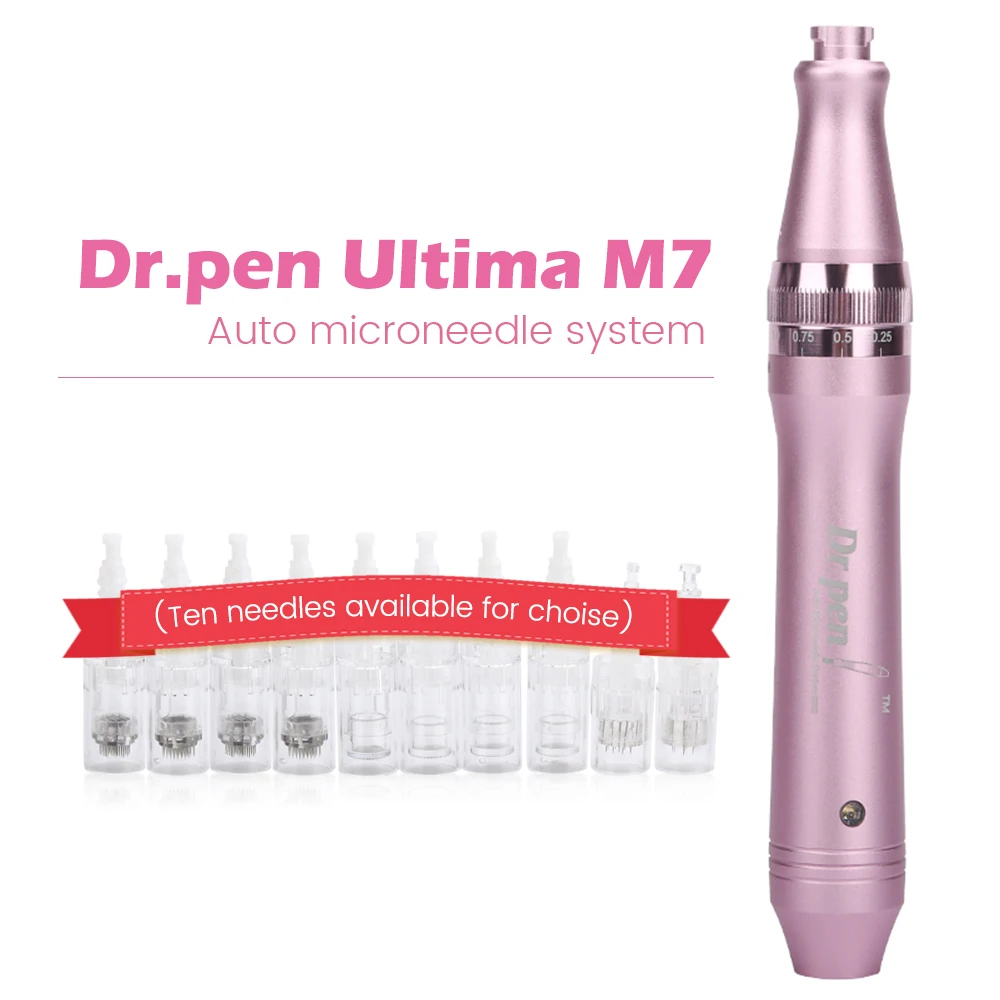 Dr Pen Ultima M7 With 12 pcs Needles Professional Derma Pen Wired Mircroneedling Pen Tatoo Machine Mesotherapy Facial Tools 