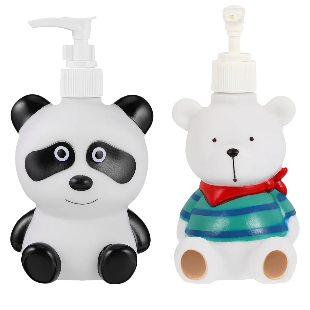 

2 Pcs Press Bottle Type Lotion Dispenser Kids Foam Soap Shampoo Bottles Travel Container Bathroom Push Refillable Liquid Pump