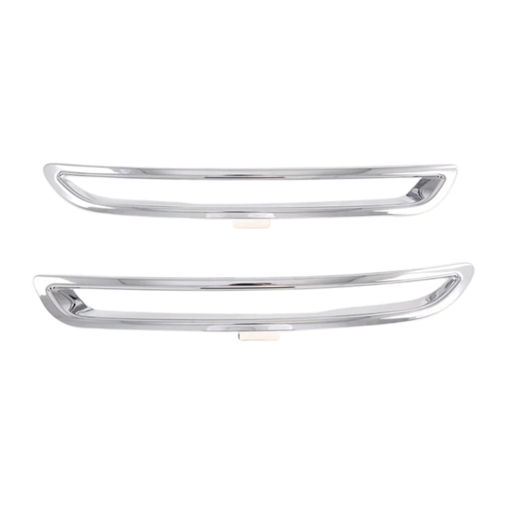 

Frame Rear Fog Light Cover Trim 2pcs ABS Accessories Chrome Fashionable Fog Lamp Decoration Silver High Quality