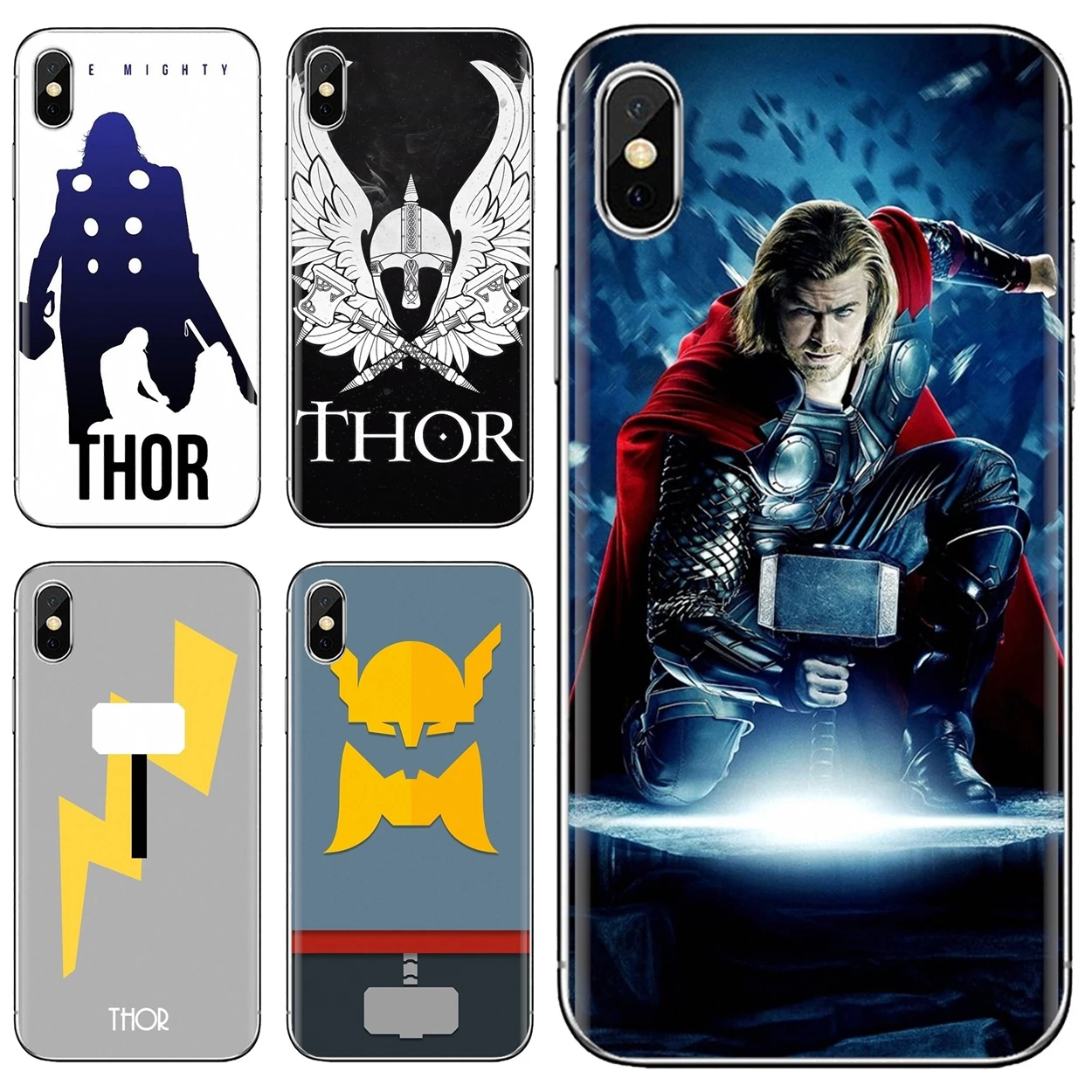 

For iPhone 10 11 12 13 Mini Pro 4S 5S SE 5C 6 6S 7 8 X XR XS Plus Max 2020 movie Marvel thor Soft Case Cover