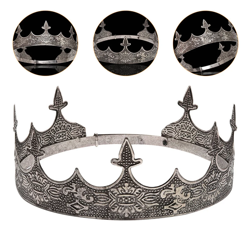 

King Crown Prom European American Man Metal Cosplay Men Roleplay Costume