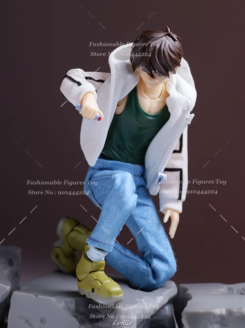 Фото Комплект спортивной одежды SHF в масштабе 1/12: куртка с капюшоном на молнии и джинсы для фигурки солдата-водителя Хиро Юя, подходит для 6-дюймовых фигурок. №2
