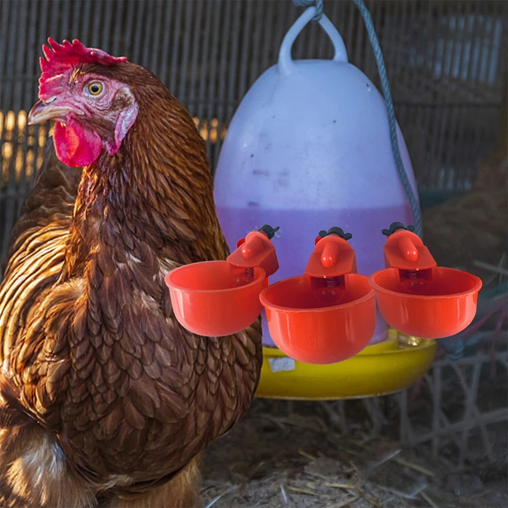 

Automatic Chicken Water Cup Waterer Bowl Kit Farm Coop Poultry Waterer Drinking Water Feeder For Chicks Duck Goose Turkey Quail