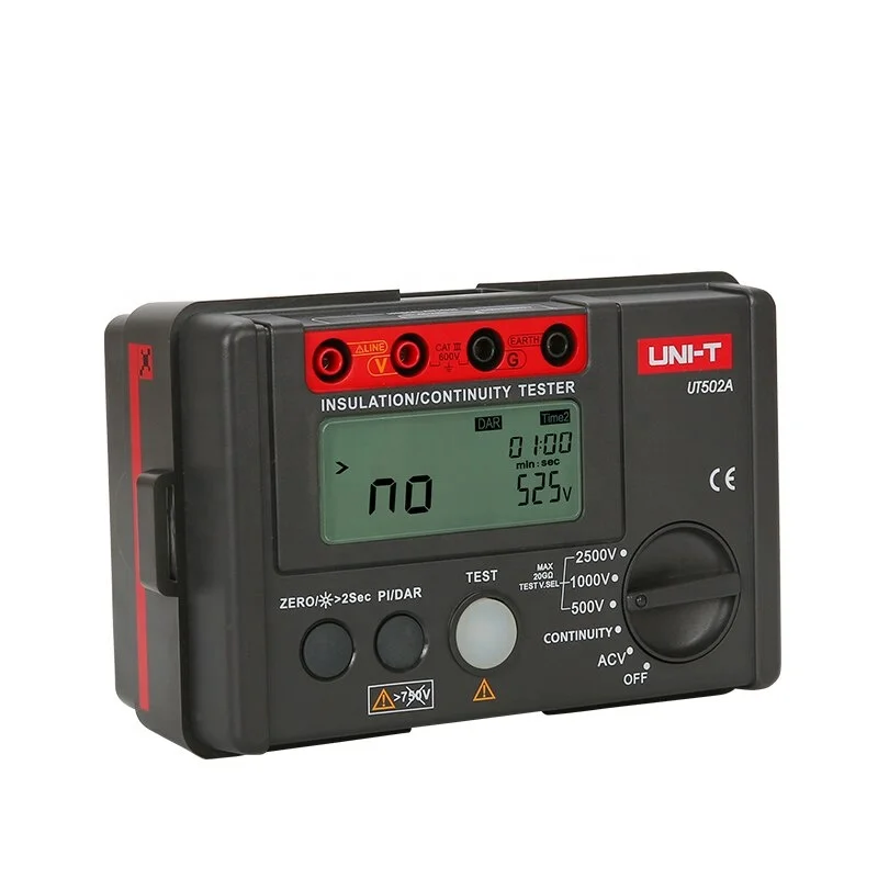 

UT502A 2500V Insulation Resistance Testers Megohmmeter Voltmeter alert Buzzer Over Load Indication