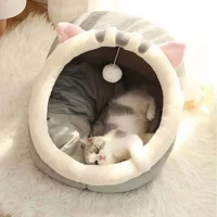cat bed warm pet basket cozy kitten lounger cushion cat house tent very soft small dog mat bag for washable cave cats beds